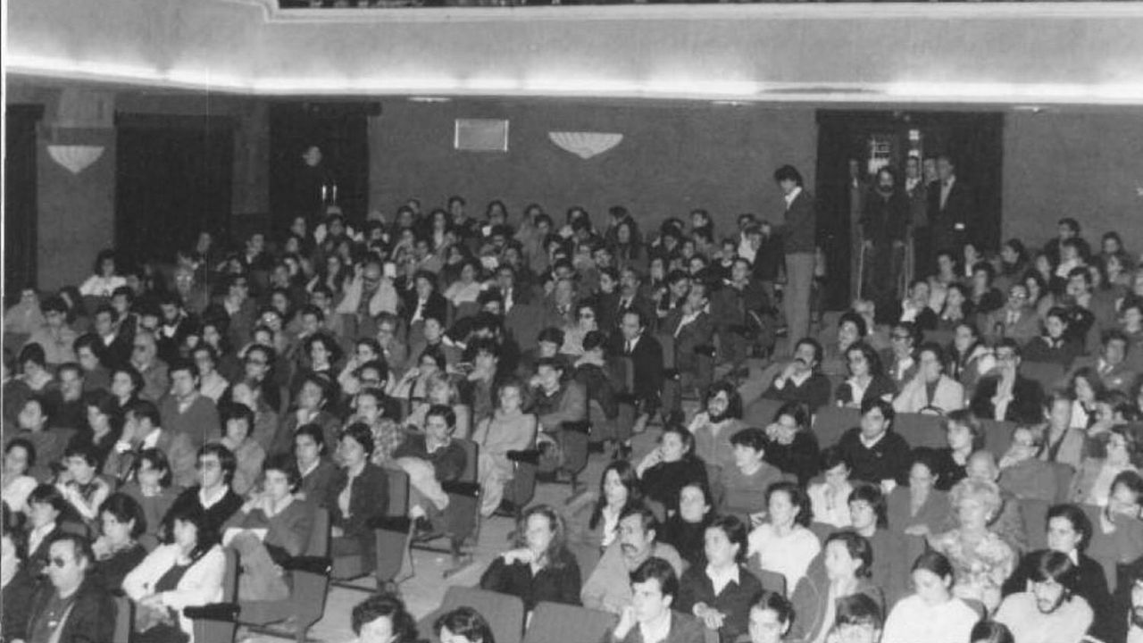 Instant&aacute;nea del Gran Teatro de Lugo, uno de los grandes estandartes del celuloide en la ciudad y que fue cerrado en 1994, durante una de las primeras ediciones de la Semana de Cine.
