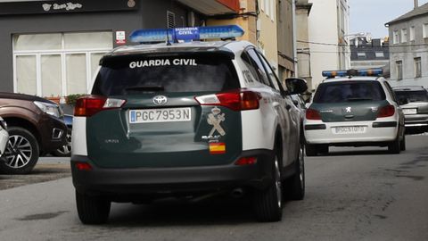 Coches de la Guardia Civil en Burela (fotografa de archivo)