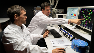 Manuel Valiente y�Pedro G�mez, investigadores el Centro Nacional de Investigaciones Oncol�gicos (CNIO).