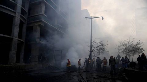 Imgenes tras la explosin en el centro de Beirut