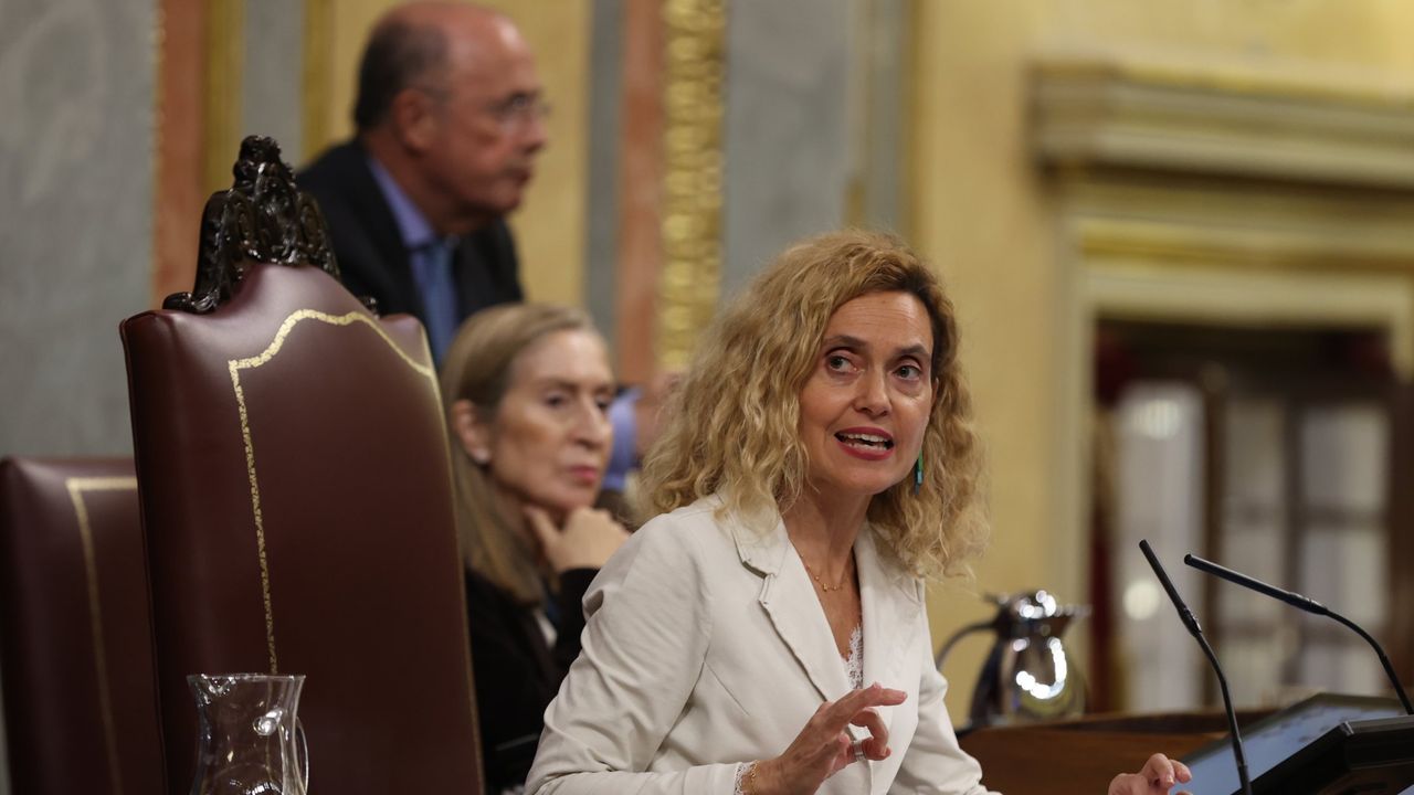 Carles Puigdemont dando un discurso.Marta Lois, concejala de Compostela Aberta