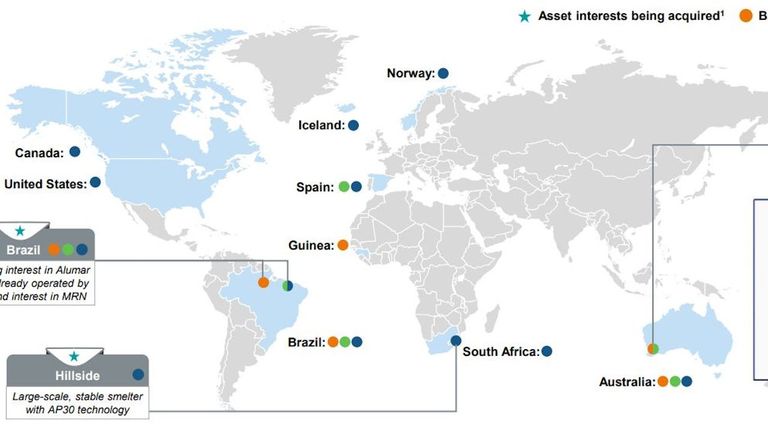Así reconfigura la compra de plantas y minas el puzle internacional de Alcoa