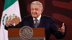 El presidente de Mxico, Andrs Manuel Lpez Obrador, durante la exposicin de sus reformas.