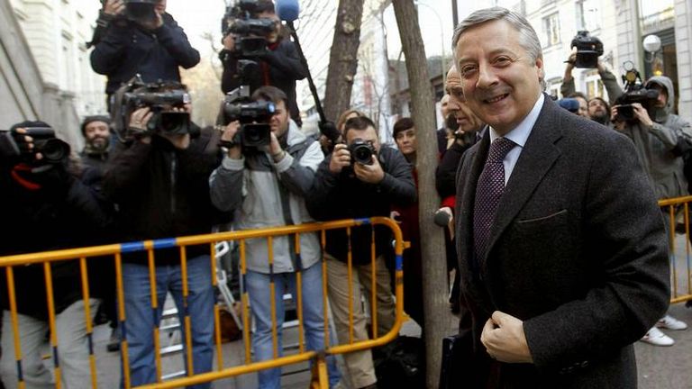 Blanco, llegando al Supremo para declarar como imputado por el caso Campeón