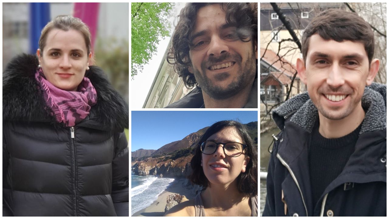 A la izquierda, Alba Diguez. En el centro, Pedro Bermdez (arriba) y Carmen Fraga (abajo), y a la derecha, Amable Rivas.