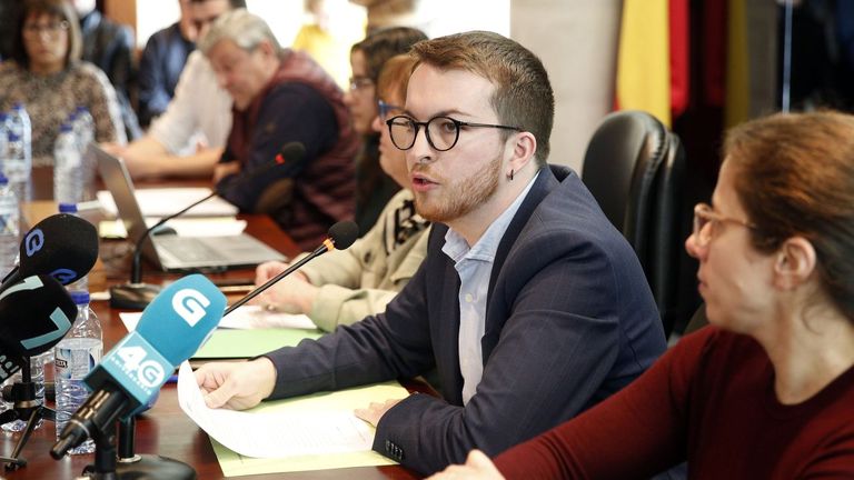 Anxo Núñez, na súa intervención durante o pleno da moción de censura.