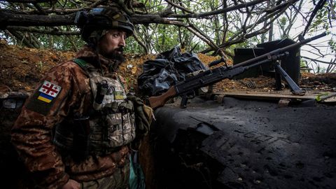 Un soldado ucraniano en el Dombs, en una imagen de archivo.