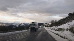 Carreteras asturianas durante el temporal de nieve en una imagen de archivo.