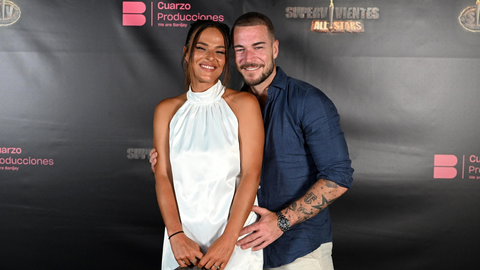 Marta Peate y Tony Spina duranteuna fiesta de Cuarzo Producciones.