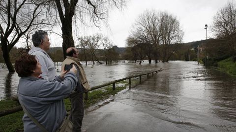 Inundaciones en la provincia de Ourense.En Ourense la crecida del Miño inundó O Tinteiro