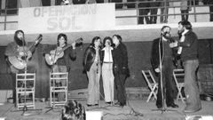 Fuxan os Ventos, nunha actuacin nun festival en Lugo en 1977.