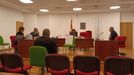 El condenado, sentado en el banquillo del Juzgado de lo Penal número 2 de Lugo este martes.