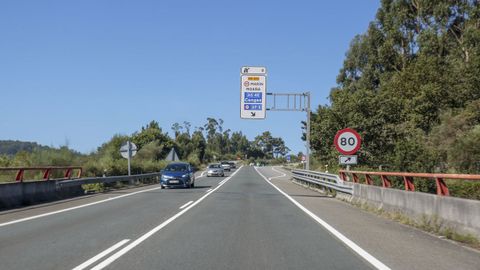 La variante de Marn, en una imagen de esta semana, comunica el nudo de Celulosas, en Pontevedra, con la rotonda de Ardn