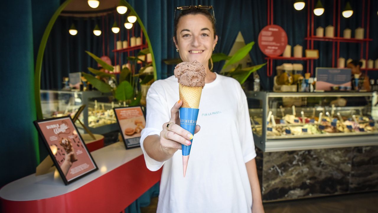 El demandado helado de chocolate de Dubi, en la heladera Stromboli de Pontevedra.