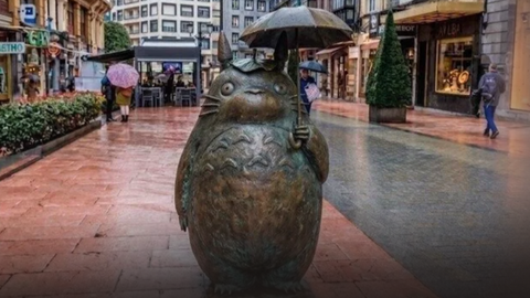 Animaci�n de posible estatua de Studio Ghibli en Oviedo