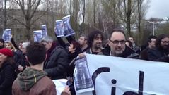 Protesta en los Premios Galegos de Cultura 2012
