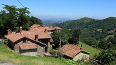Pueblo de La Texuca, en Langreo, Asturias
