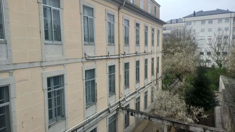 El edificio trasero, donde se hallaban las habitaciones de las Siervas de Jesús.
