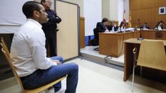 Dani Alves, en una sesión del juicio