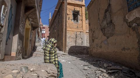 Edificios dañados en Marrakech