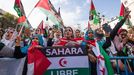Manifestación en Madrid por el reconocimiento de la soberanía del pueblo saharaui