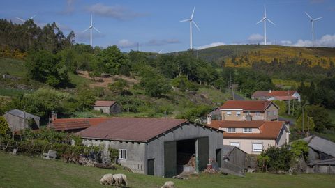 Parque eólico en Monte Corzán (Negreira)