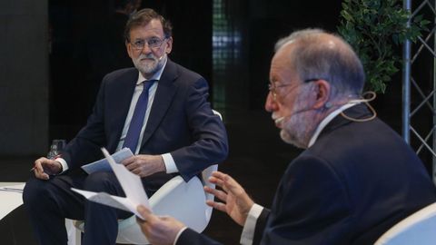 Mariano Rajoy y Xos Luis Barreiro en una foto del 2020