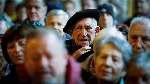 Concentración de pensionistas en San Sebastián