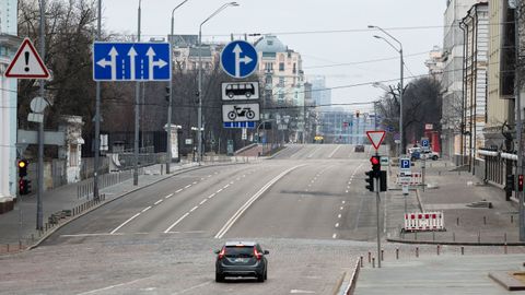 Calles vacías en Kiev