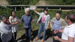 Ana Pontn, Nstor Rego y otros cargos del BNG y de Coalicin del Bierzo visitaron el derrumbe del viaducto de O Castro de la A-6