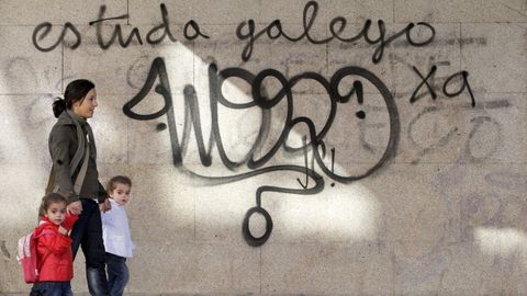 Imaxe de arquivo dun grafiti no Bierzo