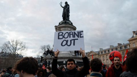 Demonstrations at the Place de la République this Tuesday in Paris.