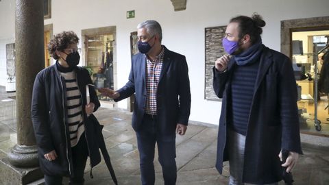 Rábade presentou o proxecto audiovisual «Piano solo entre árbores» xunto a Rosa Salgado e Valentín García