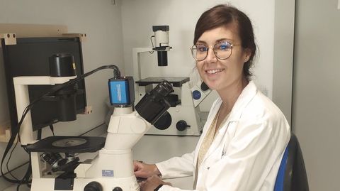 Paula Carpintero, bióloga e investigadora del INIBIC, en A Coruña