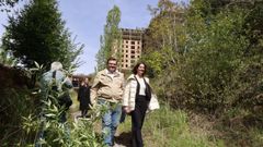Lara Mndez y el concejal lvaro Santos accedieron a la parcela del Garan para firmar el acta de replanteo