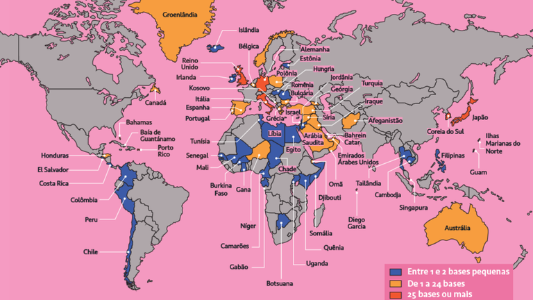 Algunas bases militares de EE.UU. en el mundo