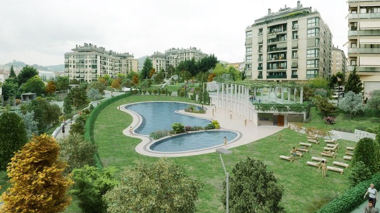 Recreación del proyecto de parque en A Ponte