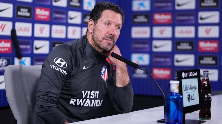 Simeone, ante el peor rival para reflotar la situación del Atlético de Madrid