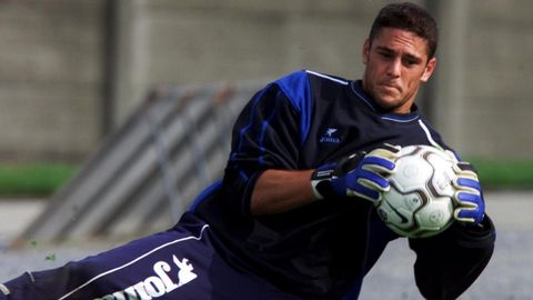 Dani Mallo nun entreno de pretemporada co Deportivo no ano 2001