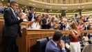 La bancada del PSOE en el Congreso de los Diputados durante la constitucin de las Cortes.