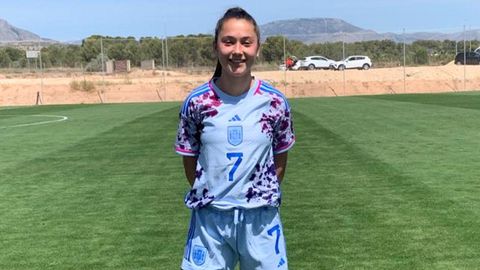 Arufe, con la indumentaria de la selección nacional.