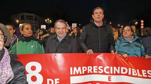 Abel Caballero y Besteiro, en la manifestacin del 8M de Vigo