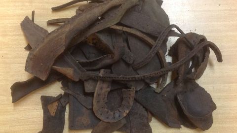Restos de calzado encontrado por el Proyecto San Telmo en la isla antártica de Livingston en los años 90