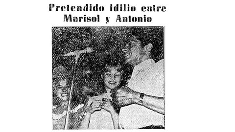 Foto sobre la posible relacin de Marisol y Antonio el bailarn publicada en La Voz el 15 de septiembre de 1963