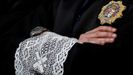 Un magistrado vestido con la tradicional toga.