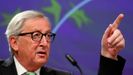 Jean Claude Juncker, durante la conferencia de prensa en Bruselas