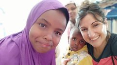 Ana Baz, en uno de sus viajes de voluntariado a Kenia.