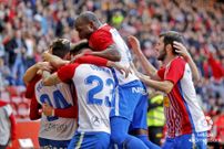 Celebraci�n gol del Sporting