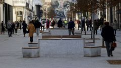 La calle Compostela, en A Corua, completa su peatonalizacin antes de Navidad