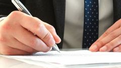 Una firma de documentos